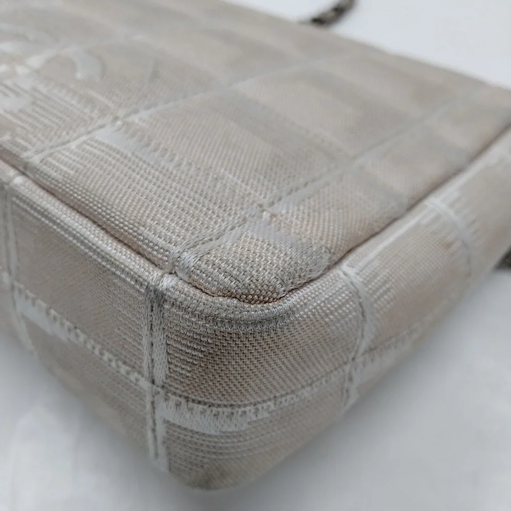 Chanel East West Canvas Shoulder Bag
